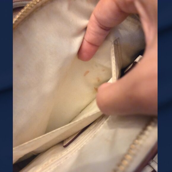 Coach CORA Dome Debossed Leather Mini Off white Bag - Picture 9 of 9